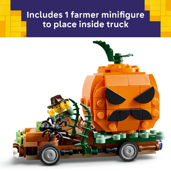 LEGO® Jack-O’-Lantern Pickup Truck Halloween Craft Toy Set 40822