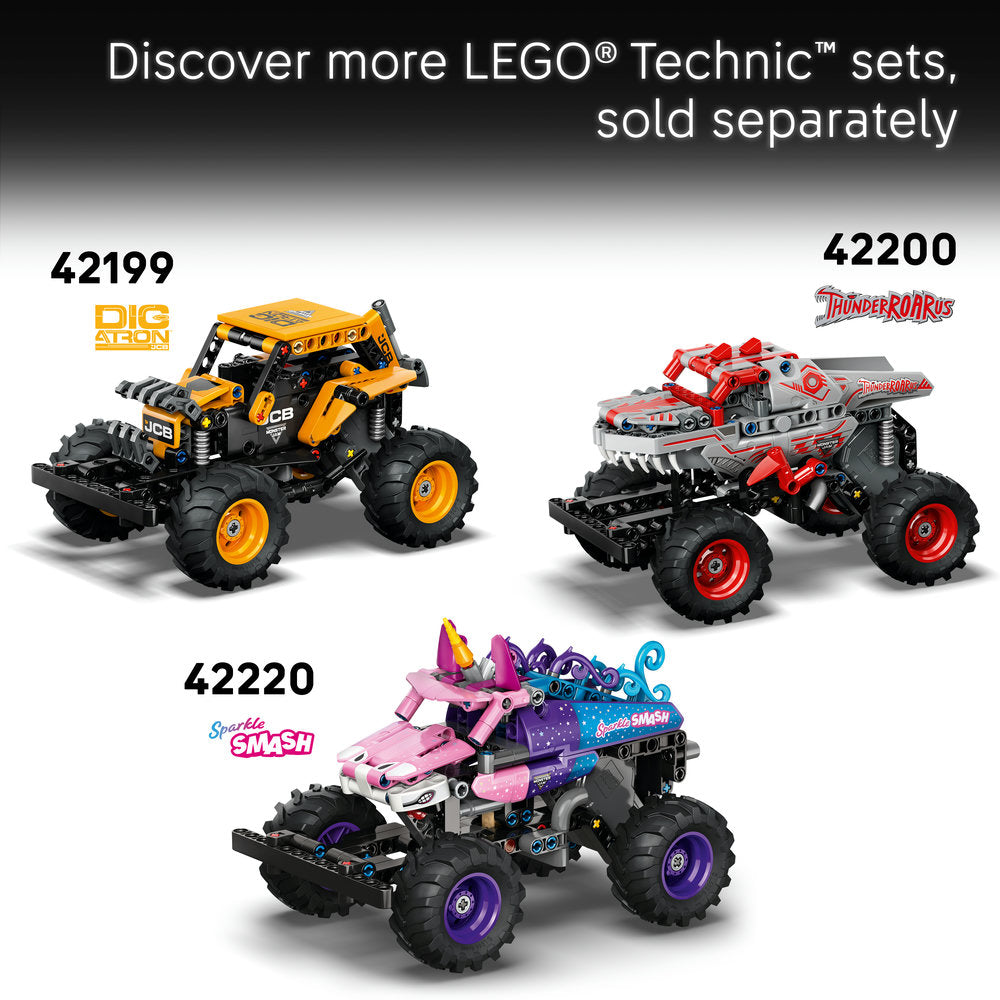 【新品未開封】魔法でへんげぇでぃーにゃ ディズニー イエロー ピンク　ブルー LEGO® Technic Monster Jam™ Grave Digger™ Fire and Ice 42219