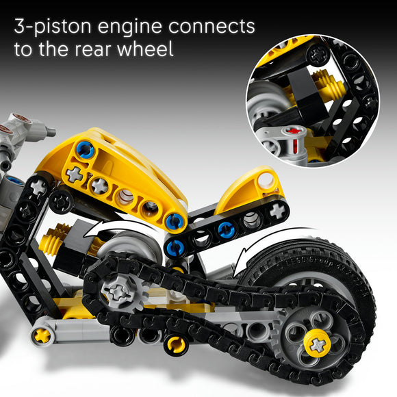 LEGO® Technic Yellow Motorbike Toy Building Set 42225