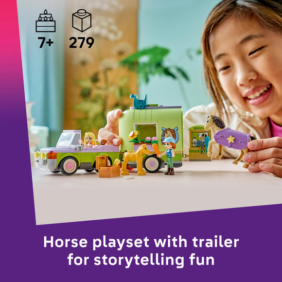 LEGO® Friends Horse & Baby Foal Trailer Building Toy Set 42695