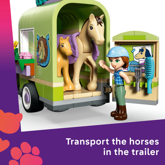 LEGO® Friends Horse & Baby Foal Trailer Building Toy Set 42695