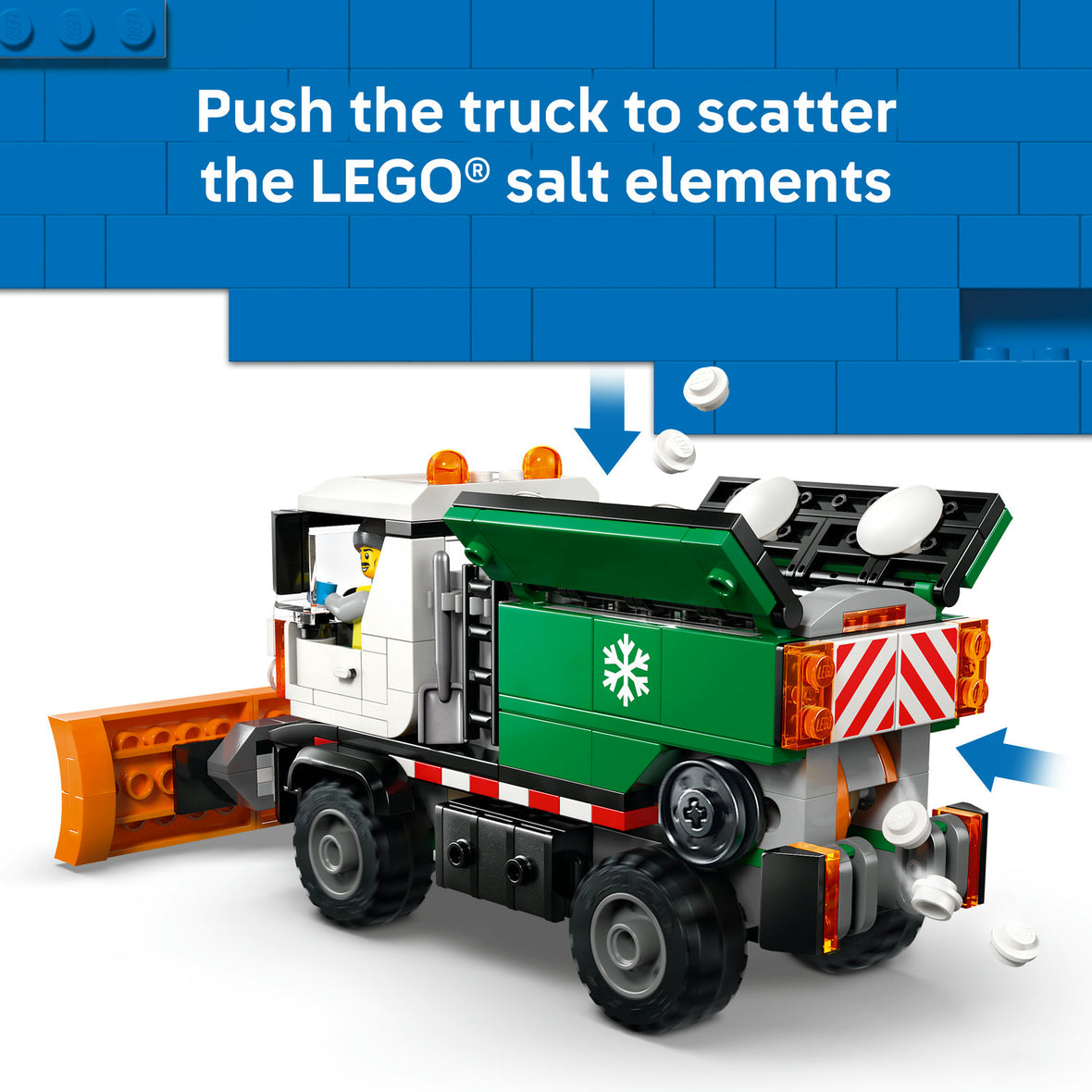 LEGO® City Snowplough Truck Toy Vehicle with Minifigure 60490