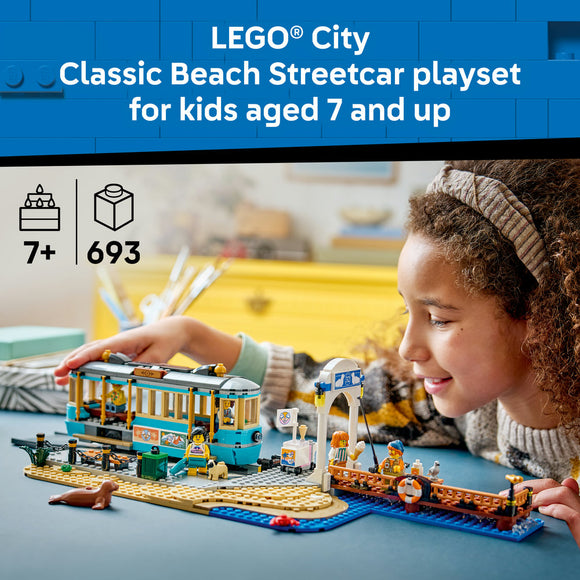 LEGO® City Classic Beach Streetcar - Train Toys 60506