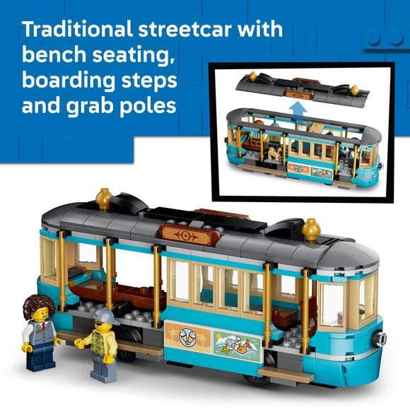 LEGO® City Classic Beach Streetcar - Train Toys 60506