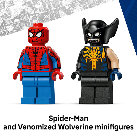 LEGO® ǀ Marvel Spider-Man Car vs. Venomized Wolverine Car Playset 76336