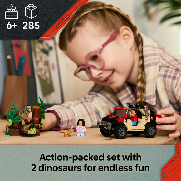 LEGO® Jurassic World Raptor Off-Road Escape Velociraptor Toy Dinosaur 76972