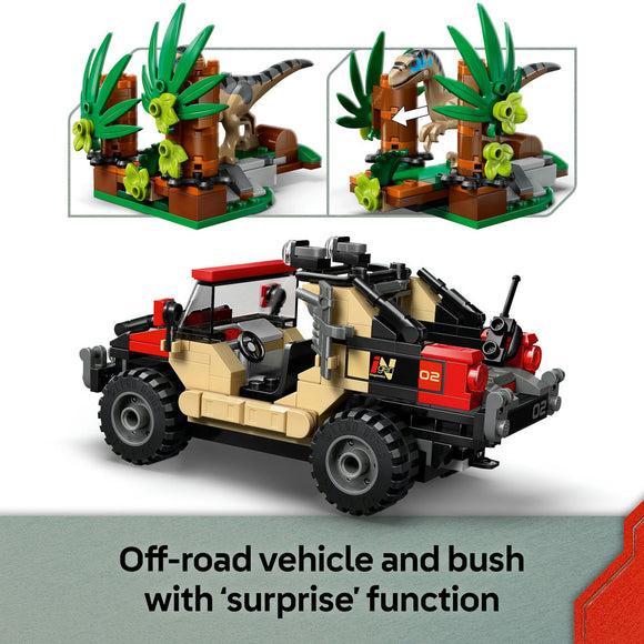 LEGO® Jurassic World Raptor Off-Road Escape Velociraptor Toy Dinosaur 76972