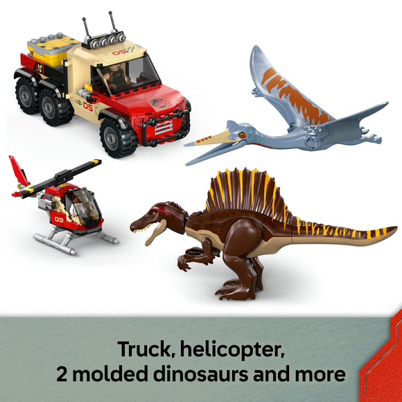LEGO® Jurassic World Spinosaurus & Quetzalcoatlus Air Mission Dinosaur Toy 76976