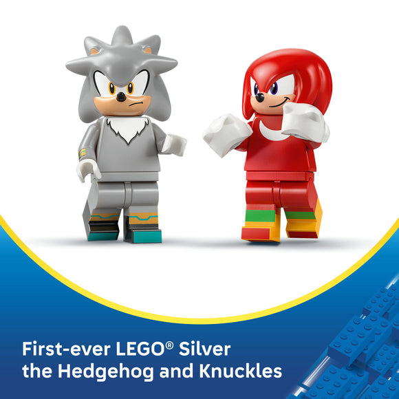 LEGO® Sonic the Hedgehog™ Silver’s Car vs. Knuckles’ Monster Truck Building Toy 77118