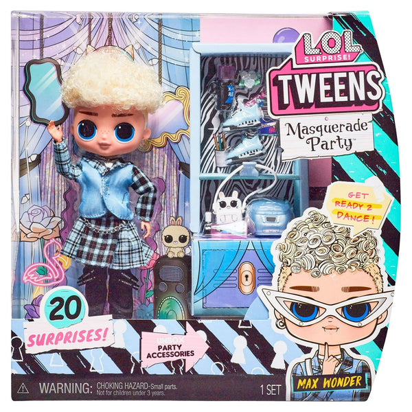 LOL Surprise Tweens Masquerade Party Fashion Doll Max Wonder with 20 Surprises