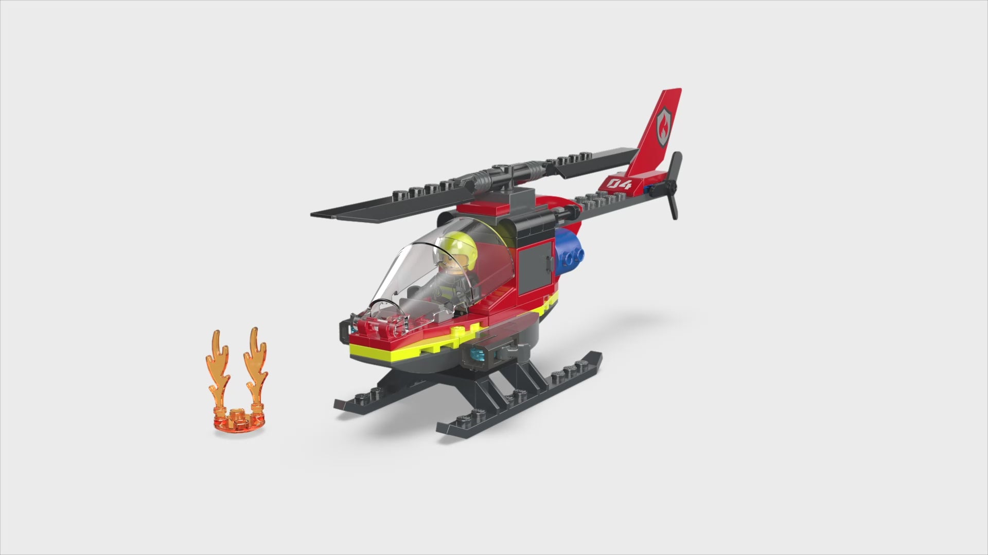 LEGO® City Fire Rescue Helicopter Building Toy 60411 | Importatoy