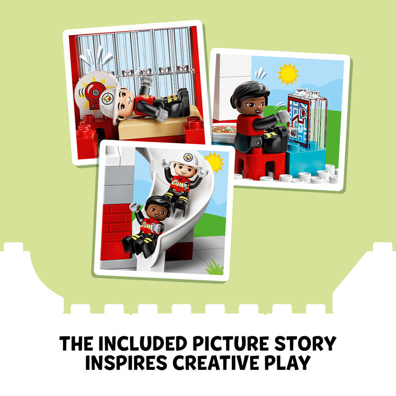 LEGO® DUPLO® Rescue Fire Station & Helicopter Building Toy 10970