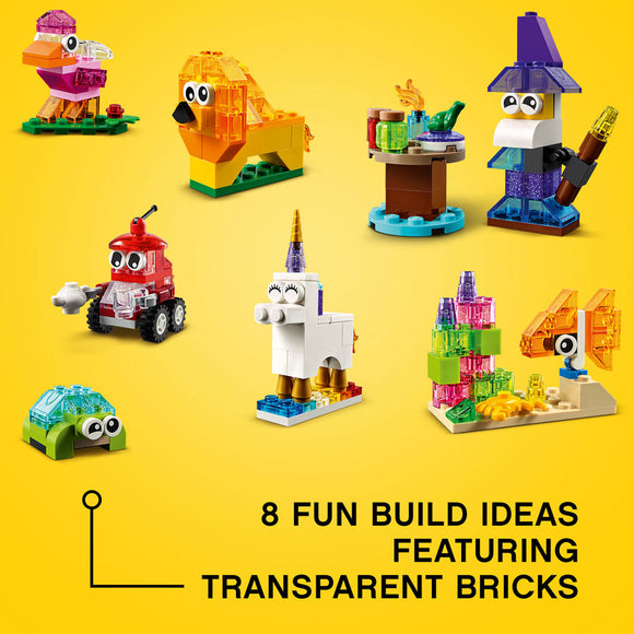 LEGO® Classic Creative Transparent Bricks Kids’ Building Kit 11013