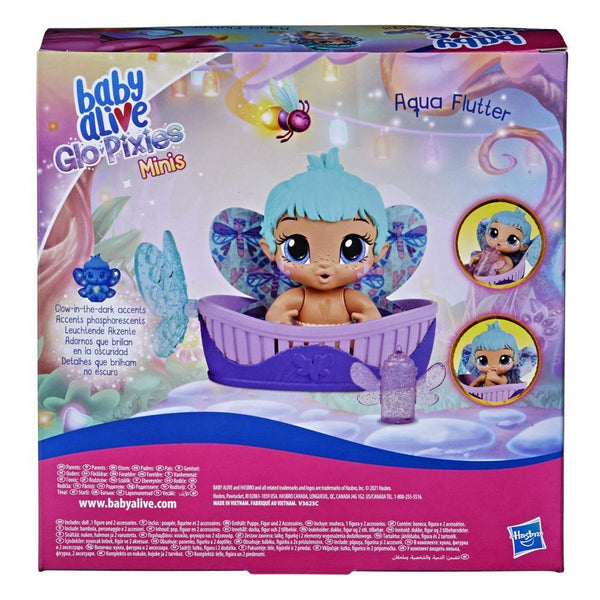 Baby Alive Glo Pixies Minis Doll, Aqua Flutter