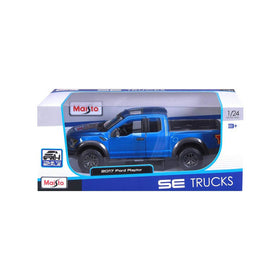 MAISTO 1:24 Die-Cast SE Trucks 2017 Ford Raptor in Blue - 0
