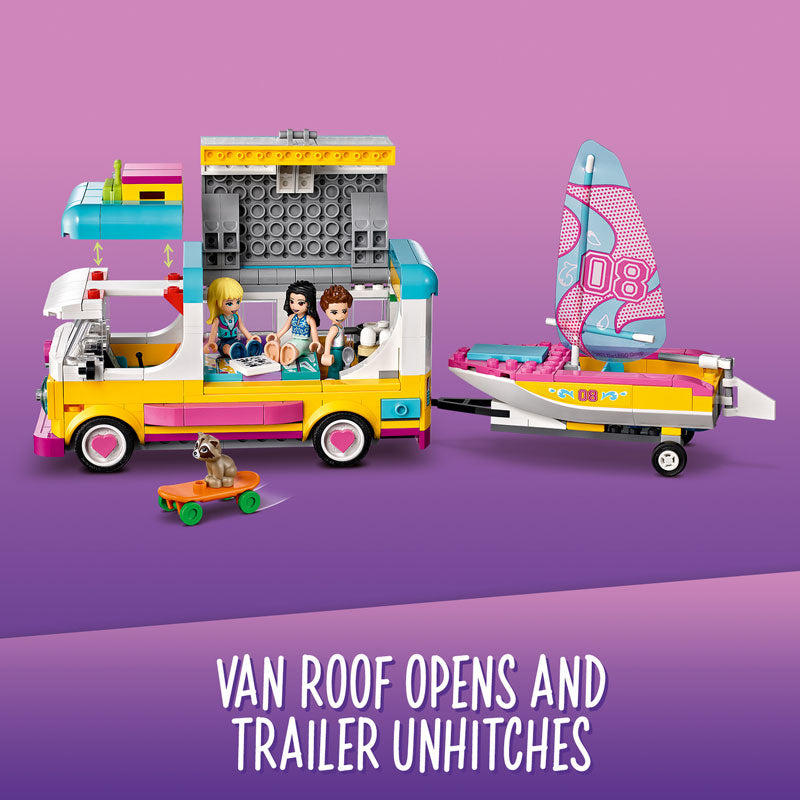 LEGO® Friends Forest Camper Van and Sailboat Building Kit 41681