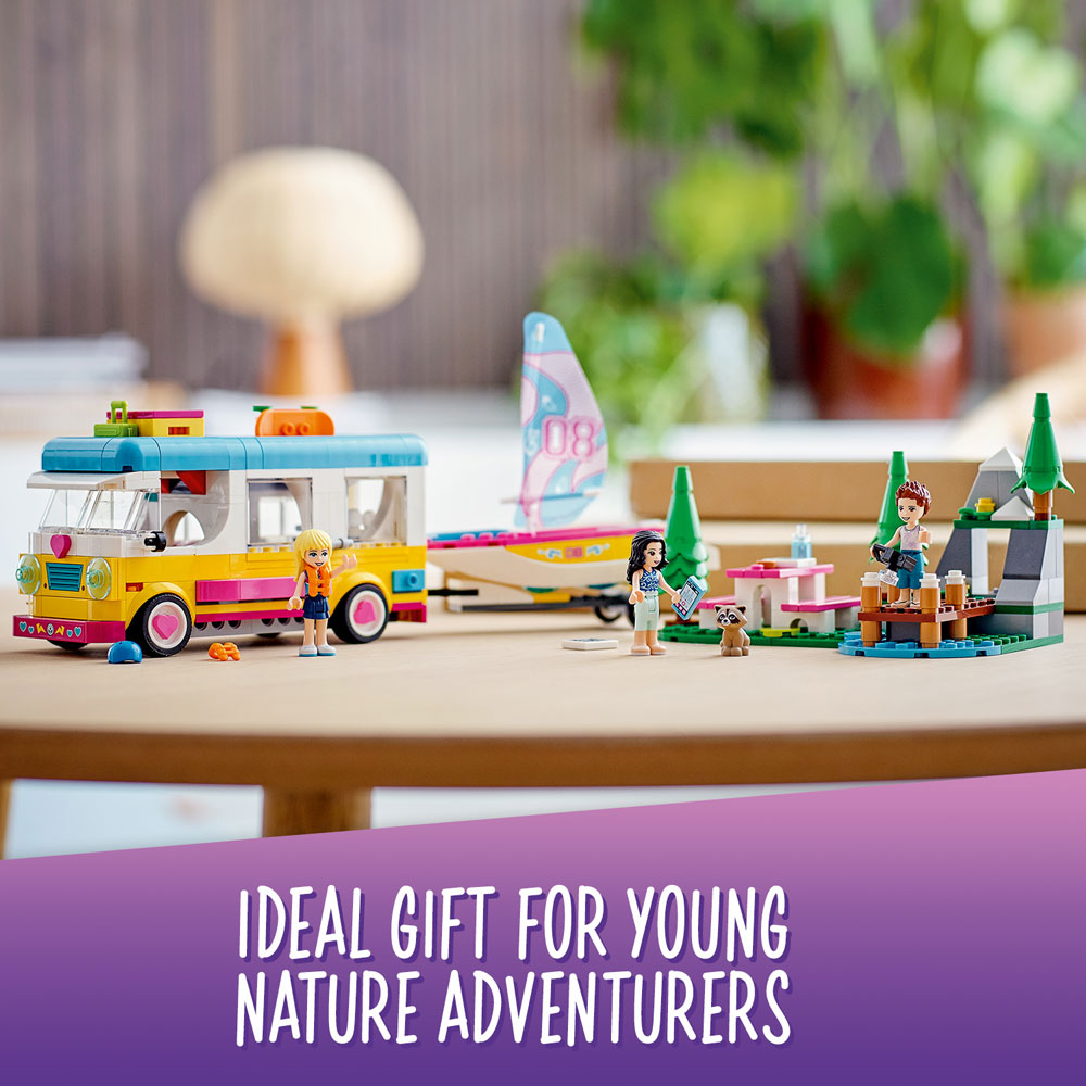 LEGO® Friends Forest Camper Van and Sailboat Building Kit 41681
