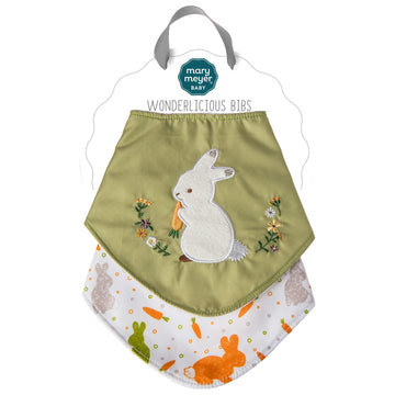 Mary Meyer Oatmeal Bunny Wonderlicious Bib Set - 0