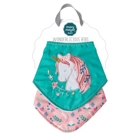 Mary Meyer Twilight Baby Unicorn Wonderlicious Bib Set - 0