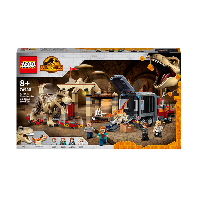 LEGO® Jurassic World T. rex & Atrociraptor Dinosaur Breakout 76948