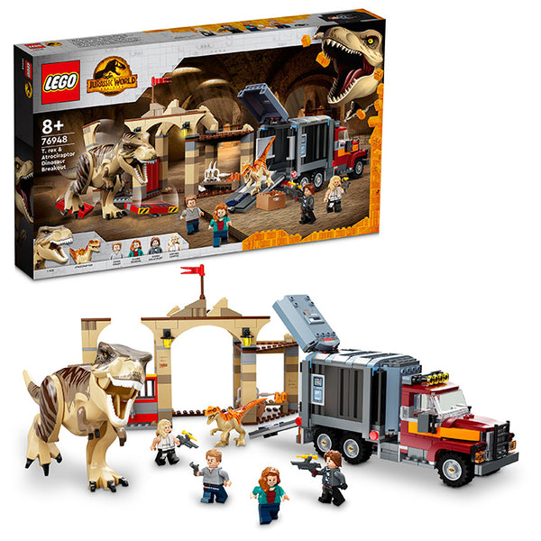 LEGO® Jurassic World T. rex & Atrociraptor Dinosaur Breakout 76948