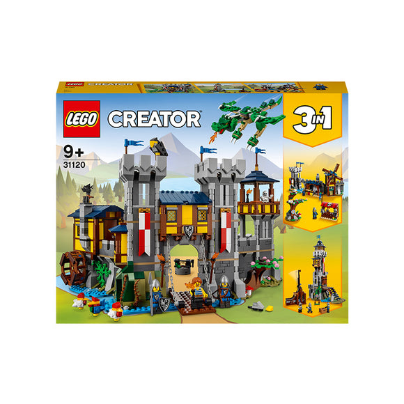 LEGOยฎ Creator 3in1 Medieval Castle Building Kit 31120 Import A Toy