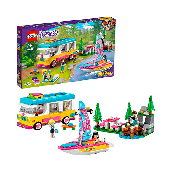 LEGO® Friends Forest Camper Van and Sailboat Building Kit 41681