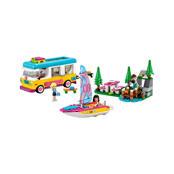 LEGO® Friends Forest Camper Van and Sailboat Building Kit 41681