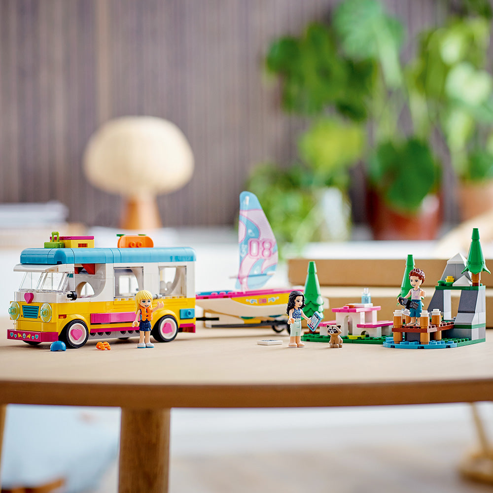 LEGO® Friends Forest Camper Van and Sailboat Building Kit 41681