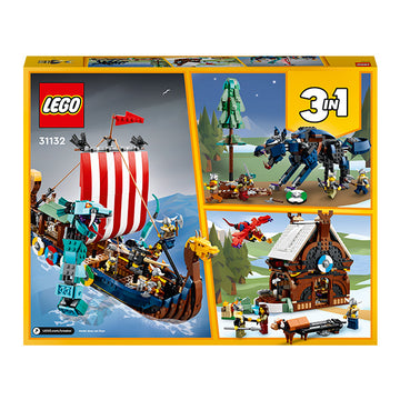 LEGO® Creator 3-in-1 Viking Ship and the Midgard Serpent Building Kit 31132 - 0