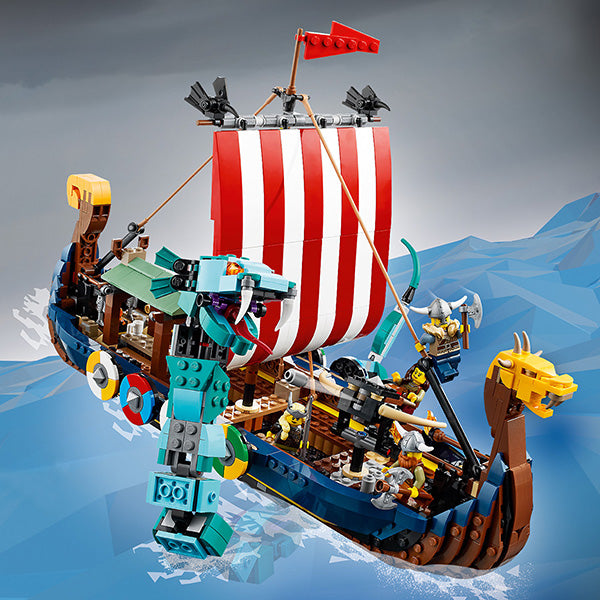 LEGO® Creator 3-in-1 Viking Ship and the Midgard Serpent Building Kit 31132