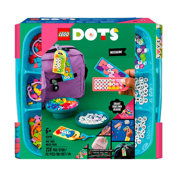 LEGO® DOTS Bag Tags Mega Pack – Messaging DIY Craft Kit  41949