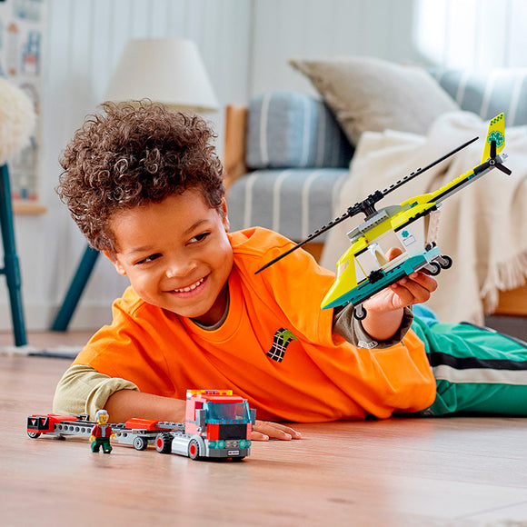 LEGO® City Rescue Helicopter Transport Building Kit 60343
