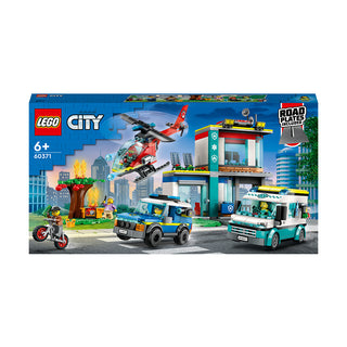 LEGO® City Emergency Vehicles HQ Building Toy Set 60371