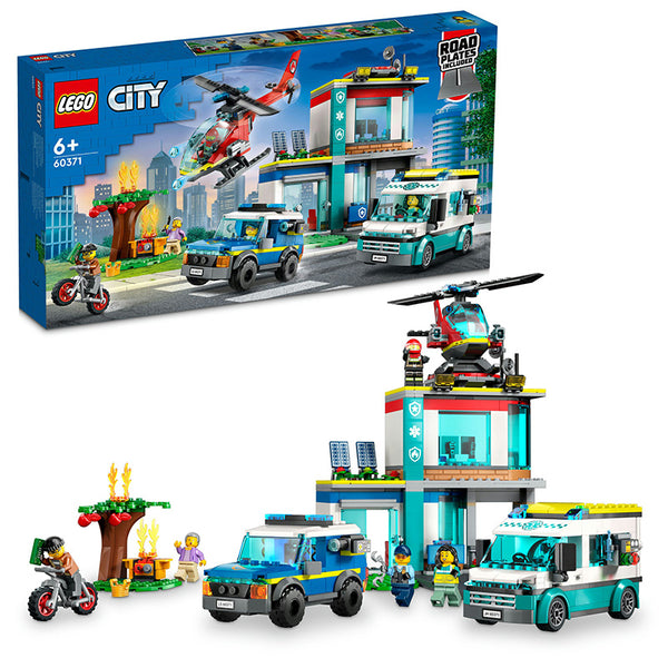 LEGO® City Emergency Vehicles HQ Building Toy Set 60371