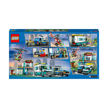 LEGO® City Emergency Vehicles HQ Building Toy Set 60371 - 0