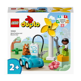 LEGO® DUPLO® Town Wind Turbine and Electric Car Building Toy Set 10985