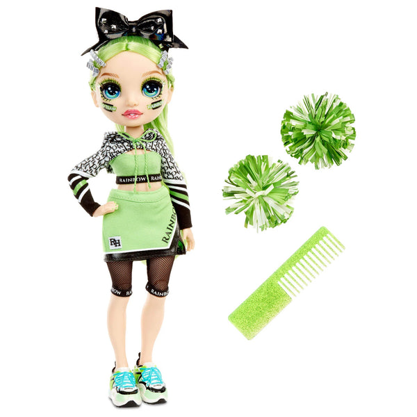 Rainbow High Cheer Jade Hunter – Green Cheerleader Fashion Doll