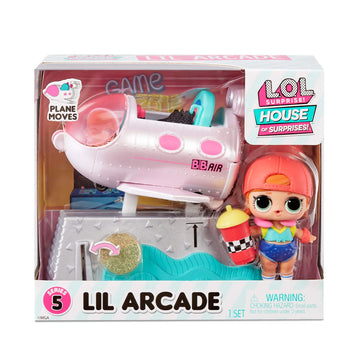 LOL Surprise OMG House of Surprises Lil Arcade Playset with Sk8er Grrrl with 8 Surprises