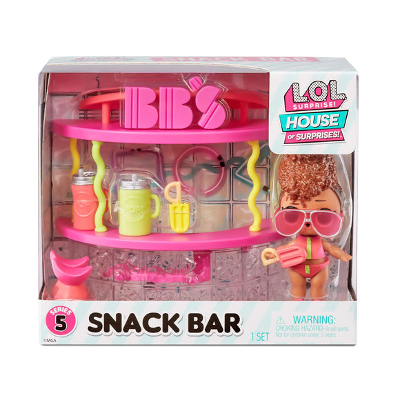 LOL Surprise OMG House of Surprises Snack Bar Playset with Rip