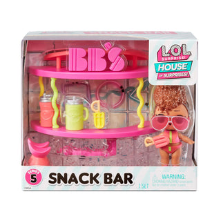 LOL Surprise OMG House of Surprises Snack Bar Playset with Rip Tide with 8 Surprises