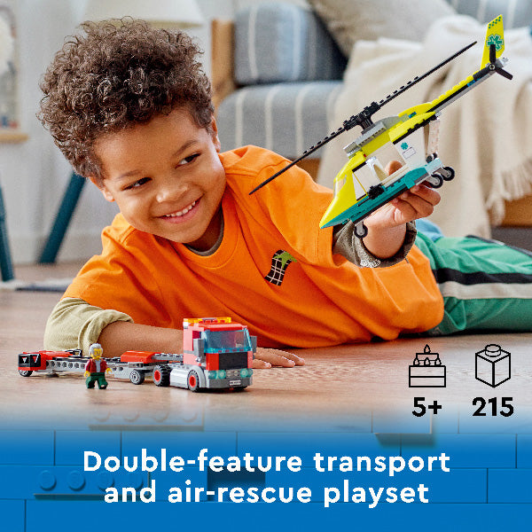 LEGO® City Rescue Helicopter Transport Building Kit 60343