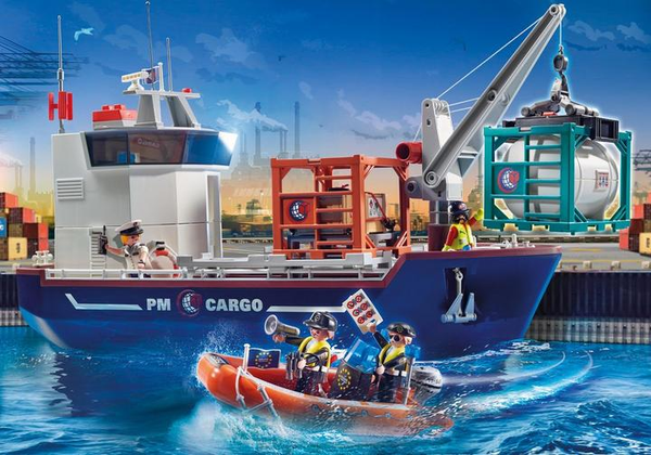 PLAYMOBIL Cargo Ship with Boat 70769