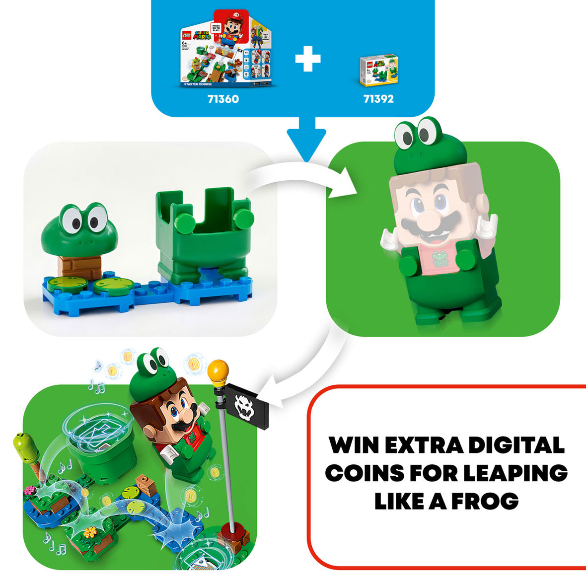 LEGO® Super Mario™ Frog Mario Power-Up Pack Building Kit 71392