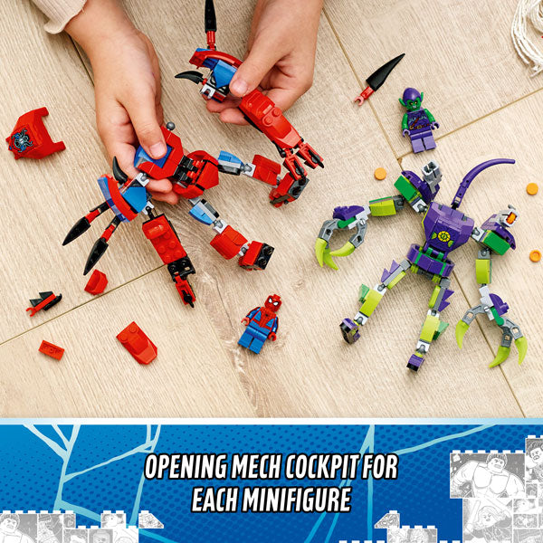 arch セット LEGO® Marvel Spider-Man & Green Goblin Mech Battle Building Kit