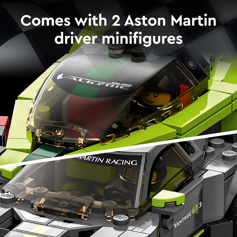 LEGO® Speed Champions Aston Martin Valkyrie AMR Pro and Aston Martin Vantage GT3 76910