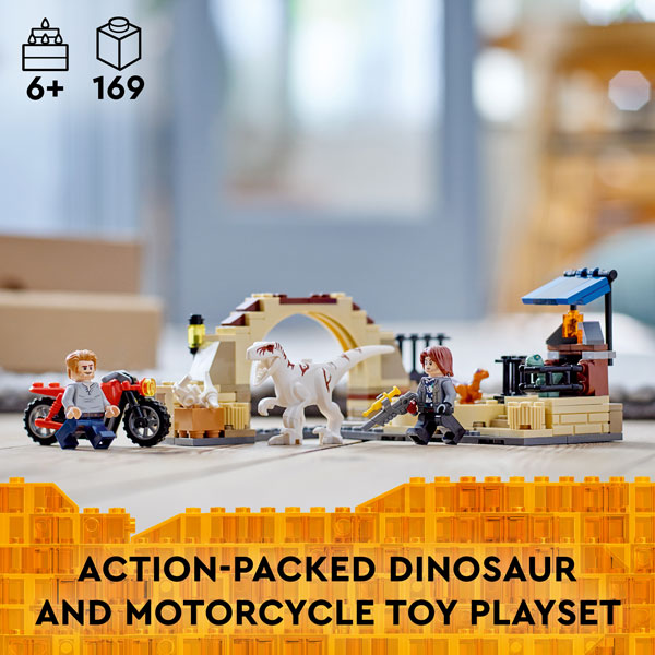 LEGO® Jurassic World Atrociraptor Dinosaur: Bike Chase Building Kit 76945