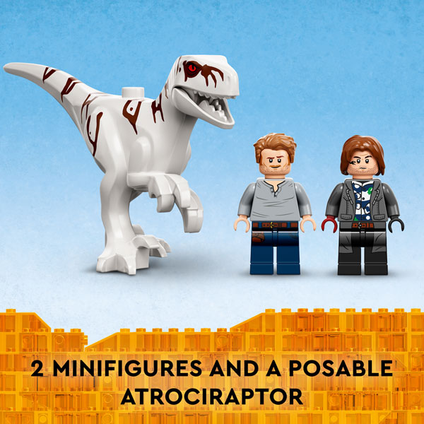 LEGO® Jurassic World Atrociraptor Dinosaur: Bike Chase Building Kit 76945