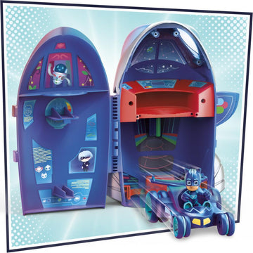PJ Masks 2-in-1 HQ Playset, Headquarters and Rocket Preschool Toy - 0