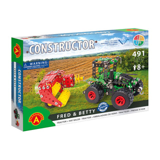 Alexander Constructor Tractor with Hay Baler FRED & BETTY